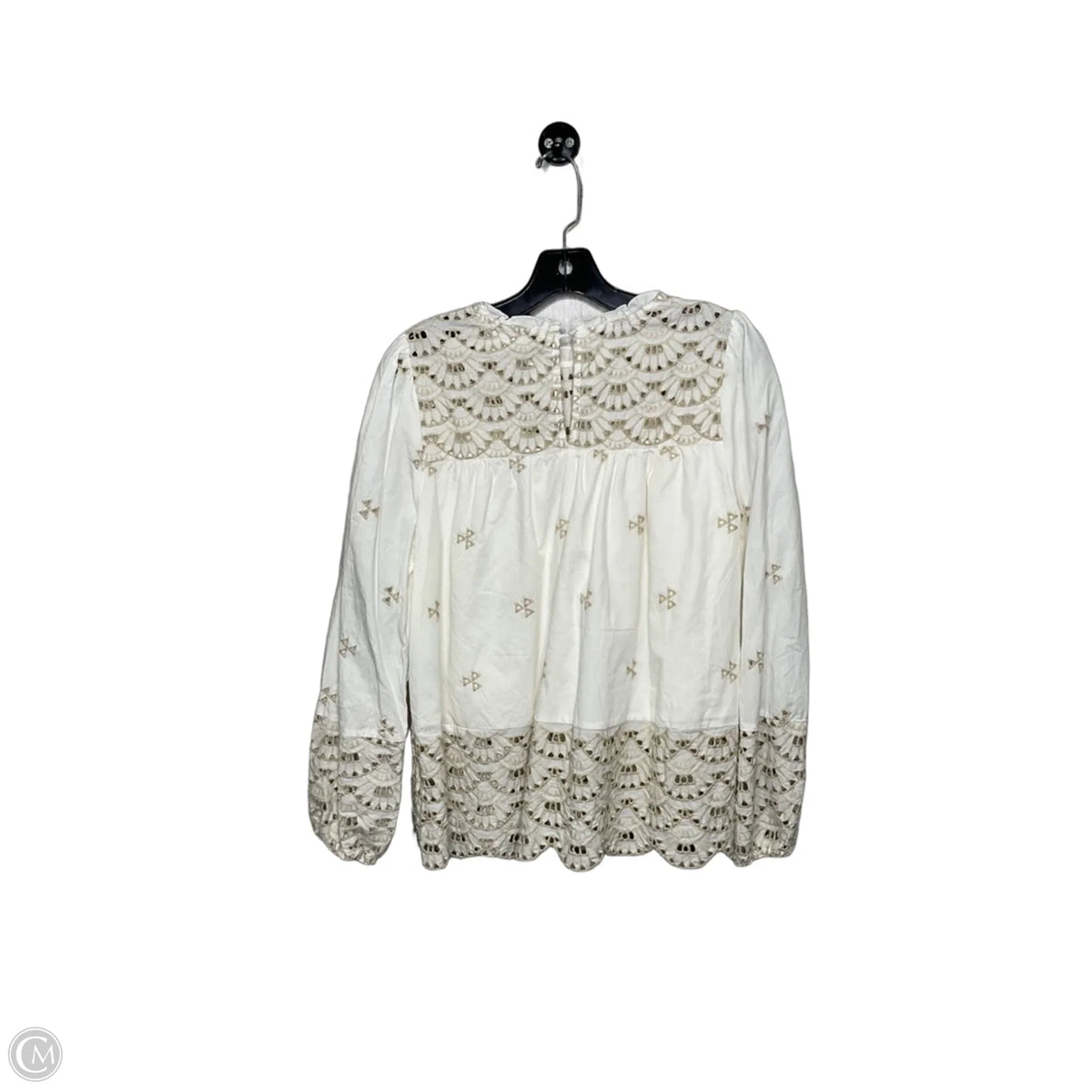 Top Long Sleeve By Time And Tru In White, Size: S