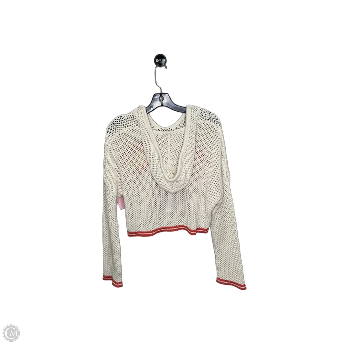 Athletic Sweatshirt Hoodie By Offline In Cream, Size: M