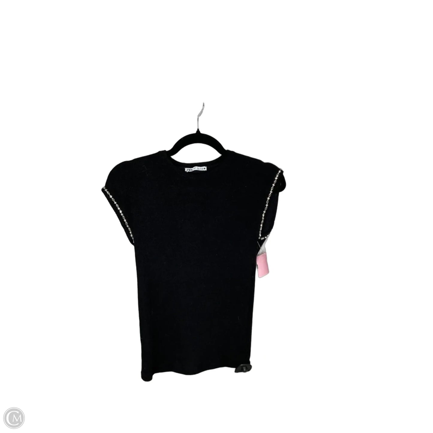 Top Sleeveless By Zara In Black, Size: S