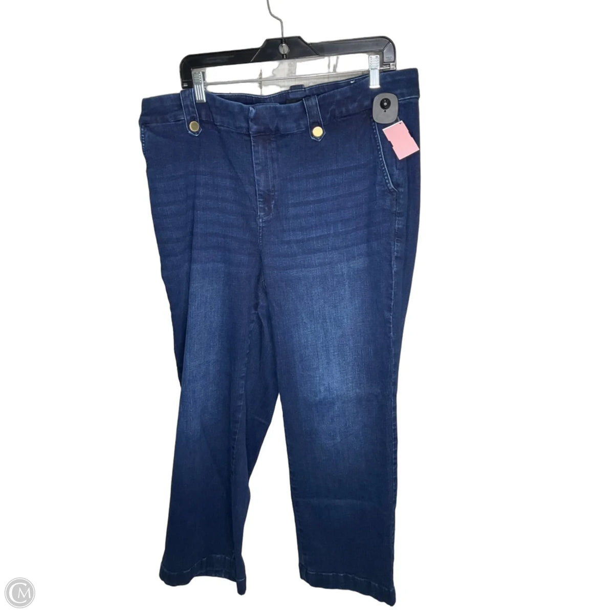 Jeans Wide Leg By Talbots In Blue Denim, Size: 18