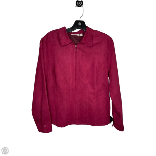 Jacket Shirt By Croft And Barrow In Purple, Size: Lp