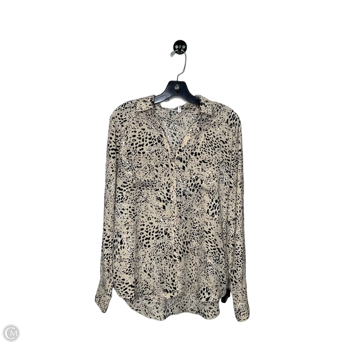 Top Long Sleeve By Maurices In Brown, Size: L