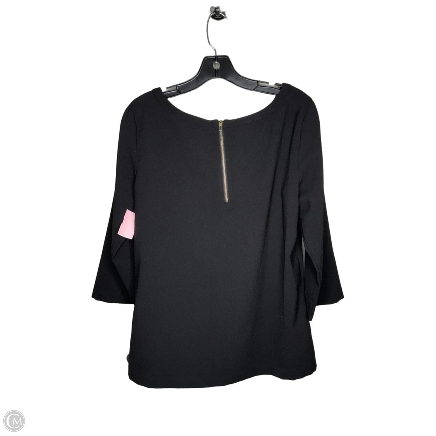Top 3/4 Sleeve By Ann Taylor In Black, Size: 8