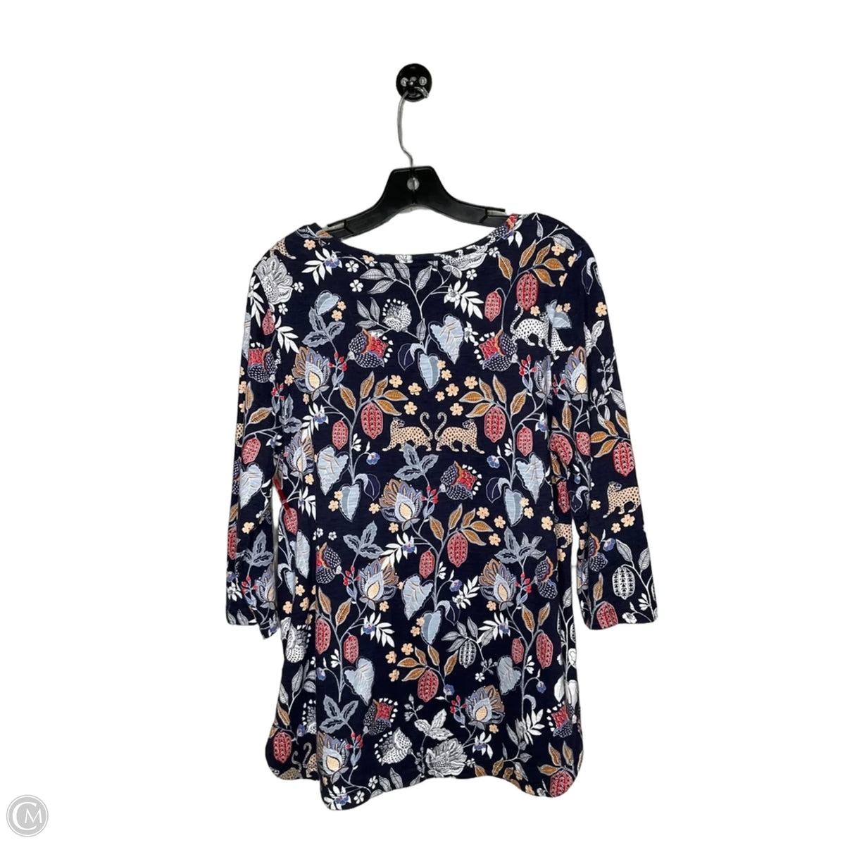 Top 3/4 Sleeve By Chicos In Blue, Size: M