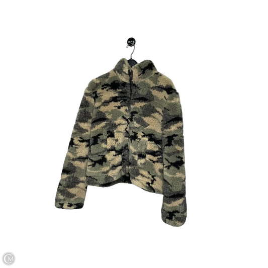 Jacket Faux Fur & Sherpa By Bella Dahl In Camouflage Print, Size: L