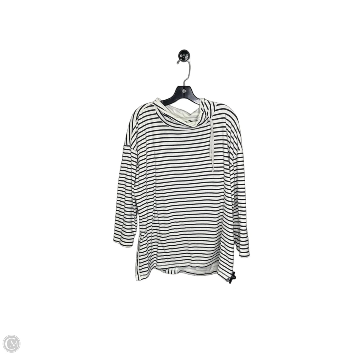 Athletic Sweatshirt Collar By Talbots In Striped Pattern, Size: 3x
