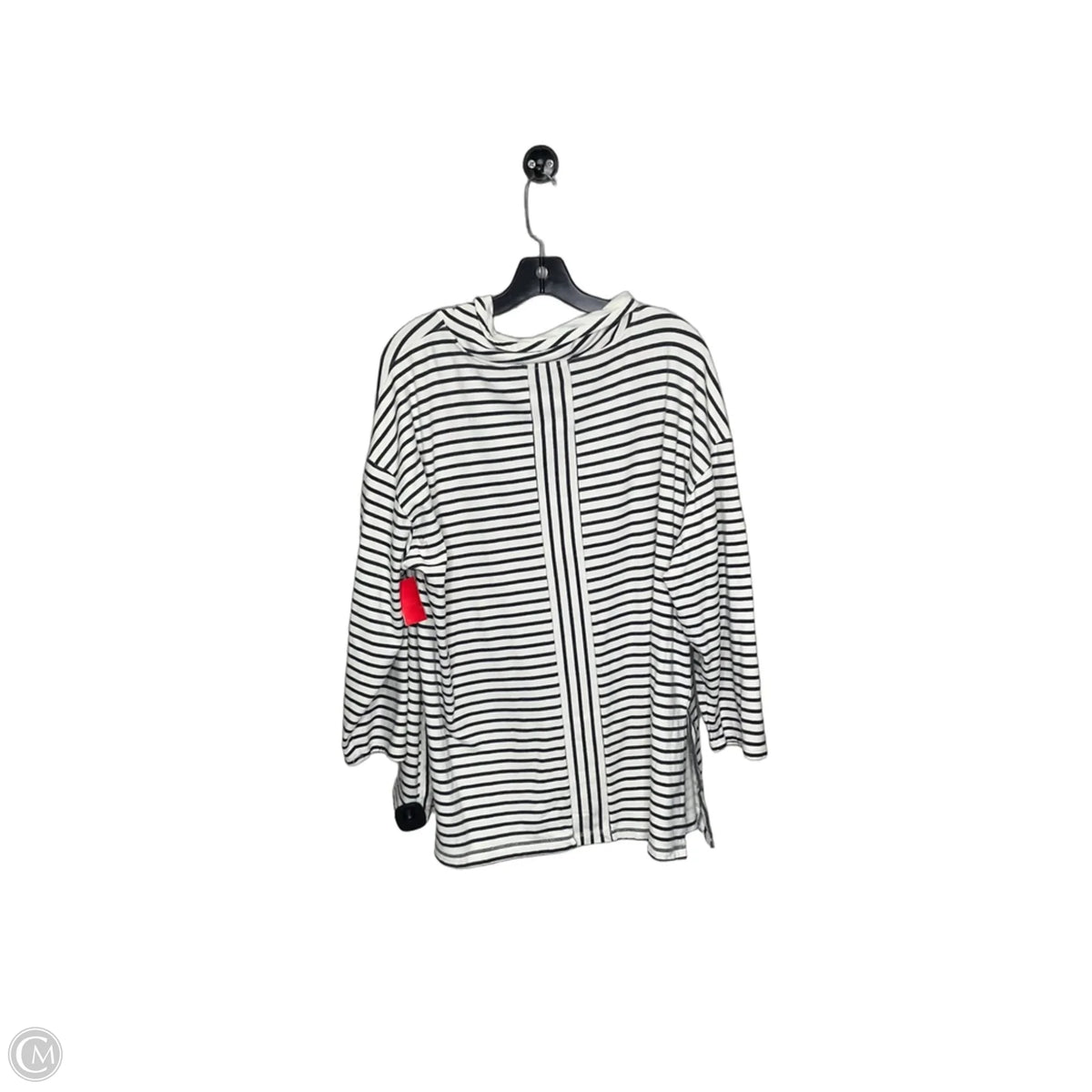 Athletic Sweatshirt Collar By Talbots In Striped Pattern, Size: 3x