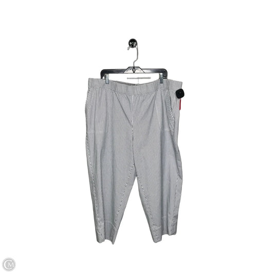 Pants Cropped By Talbots In Striped Pattern, Size: 3x