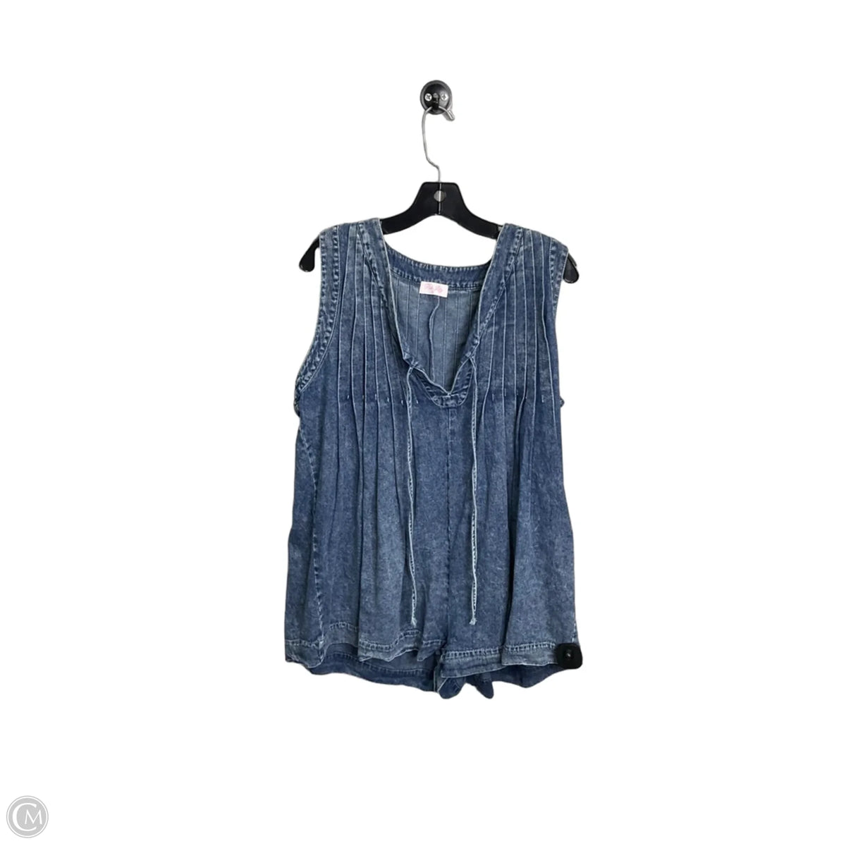 Romper By Pink Lily In Blue Denim, Size: M