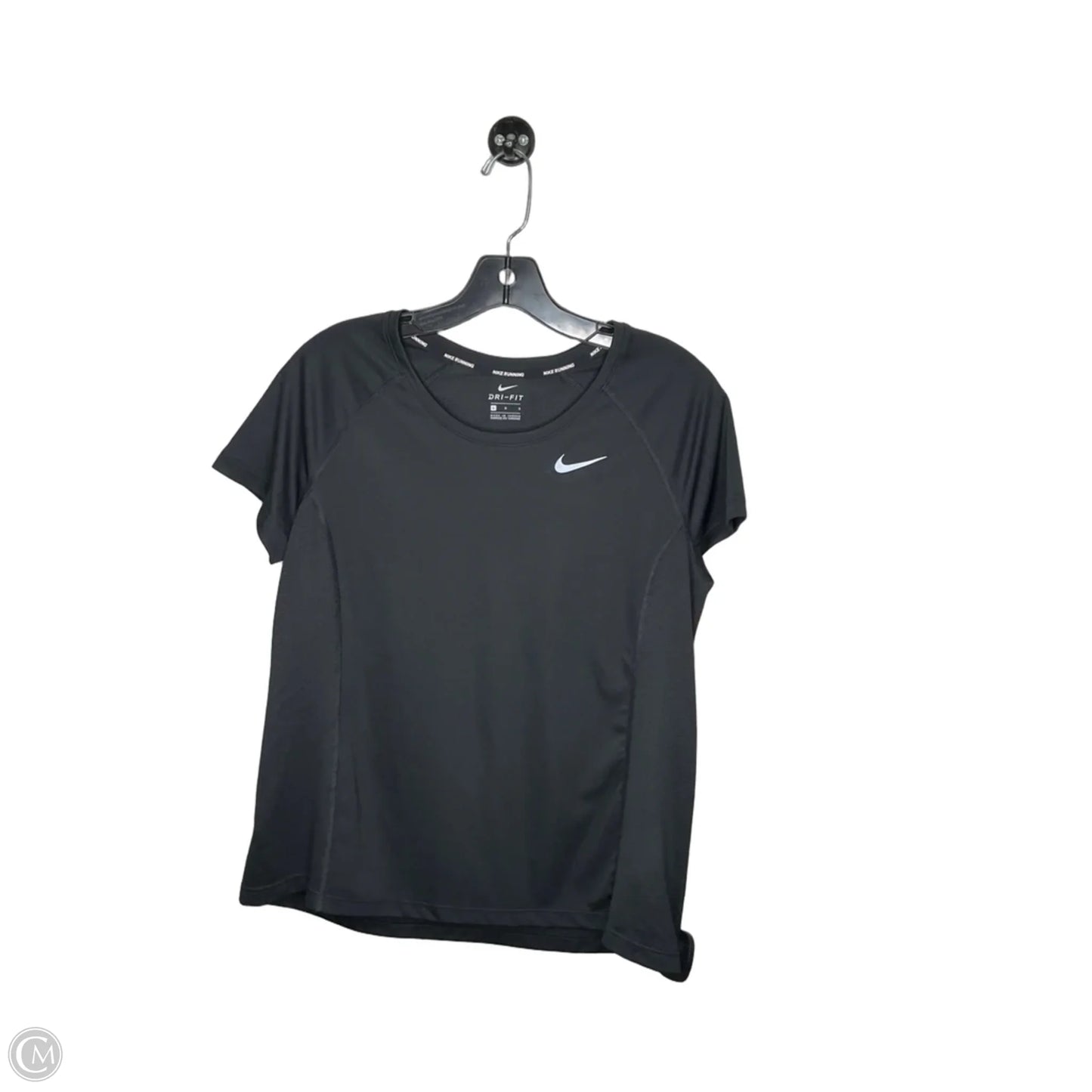 Athletic Top Short Sleeve By Nike In Black, Size: L