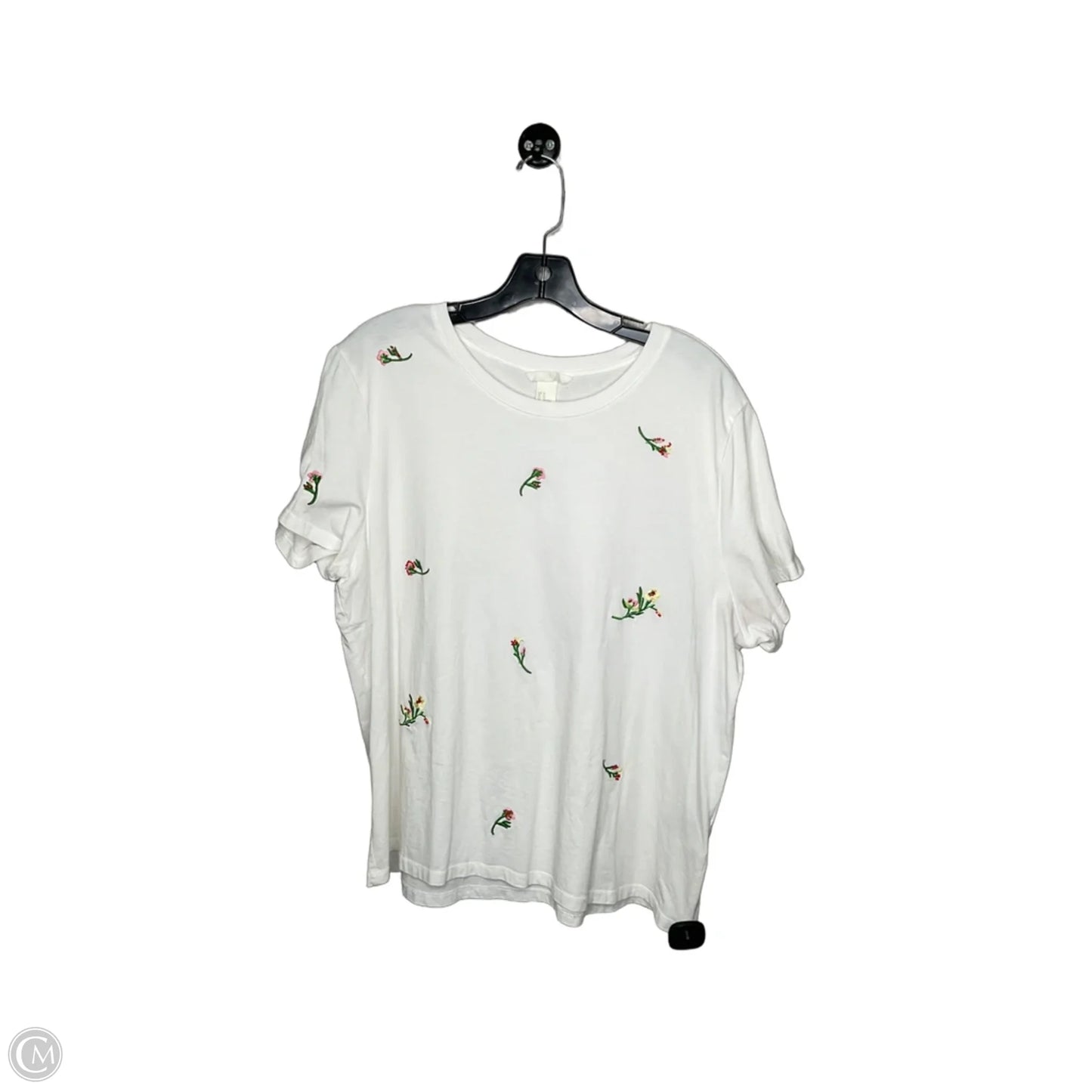 Top Short Sleeve By H&m In White, Size: Xl