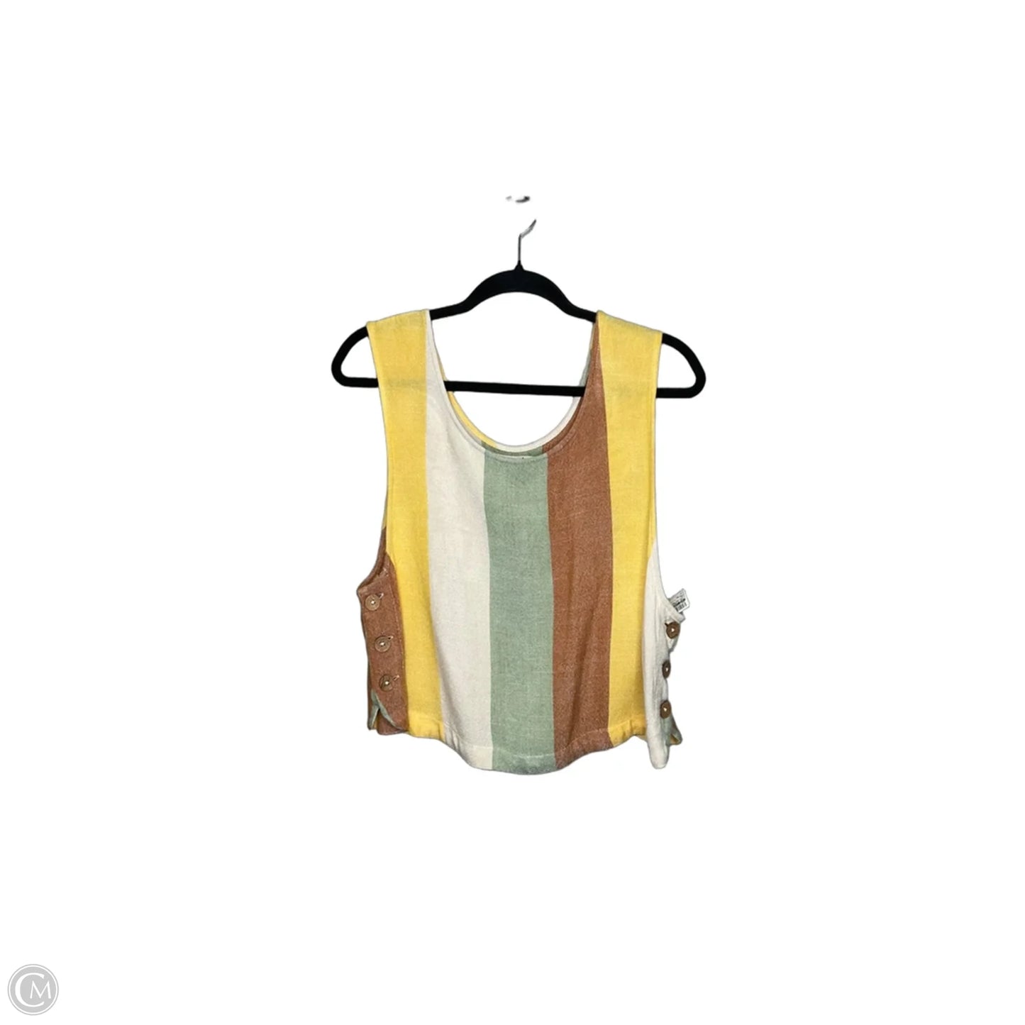 Top Sleeveless By Rip Curl In Striped Pattern, Size: Xl
