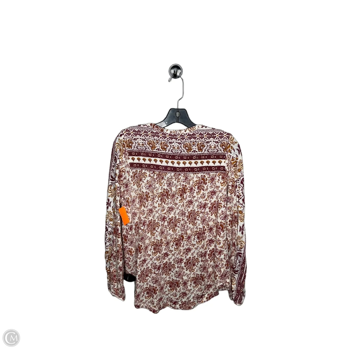 Top Long Sleeve By Lucky Brand In Maroon, Size: S