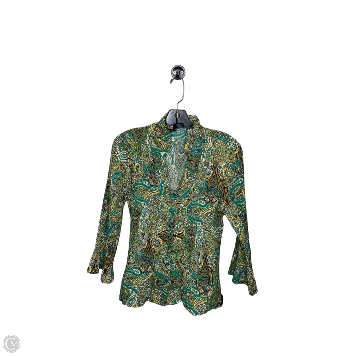 Top Long Sleeve By New Directions In Green, Size: M
