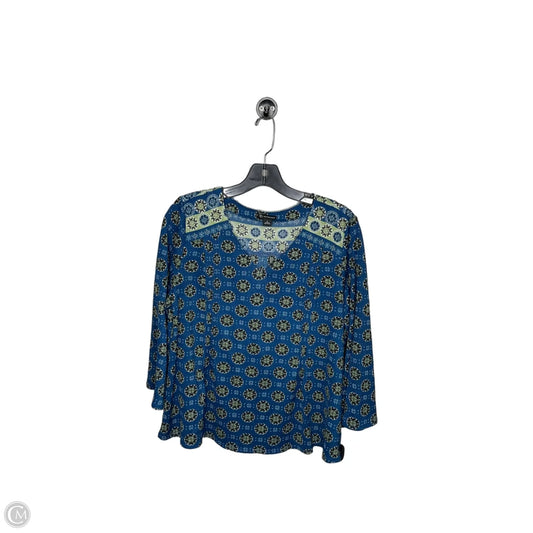 Top Long Sleeve By New Directions In Blue, Size: S