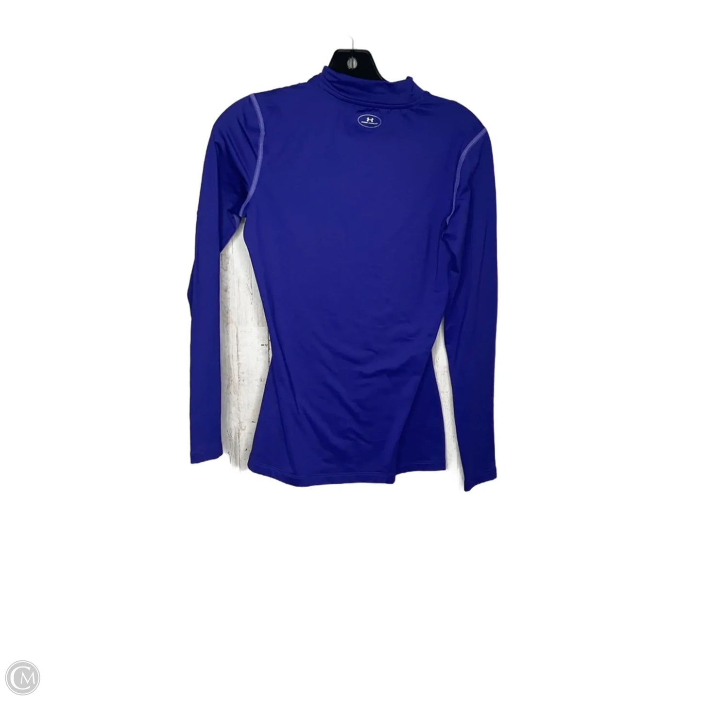 Athletic Top Long Sleeve Collar By Under Armour In Purple, Size: Small