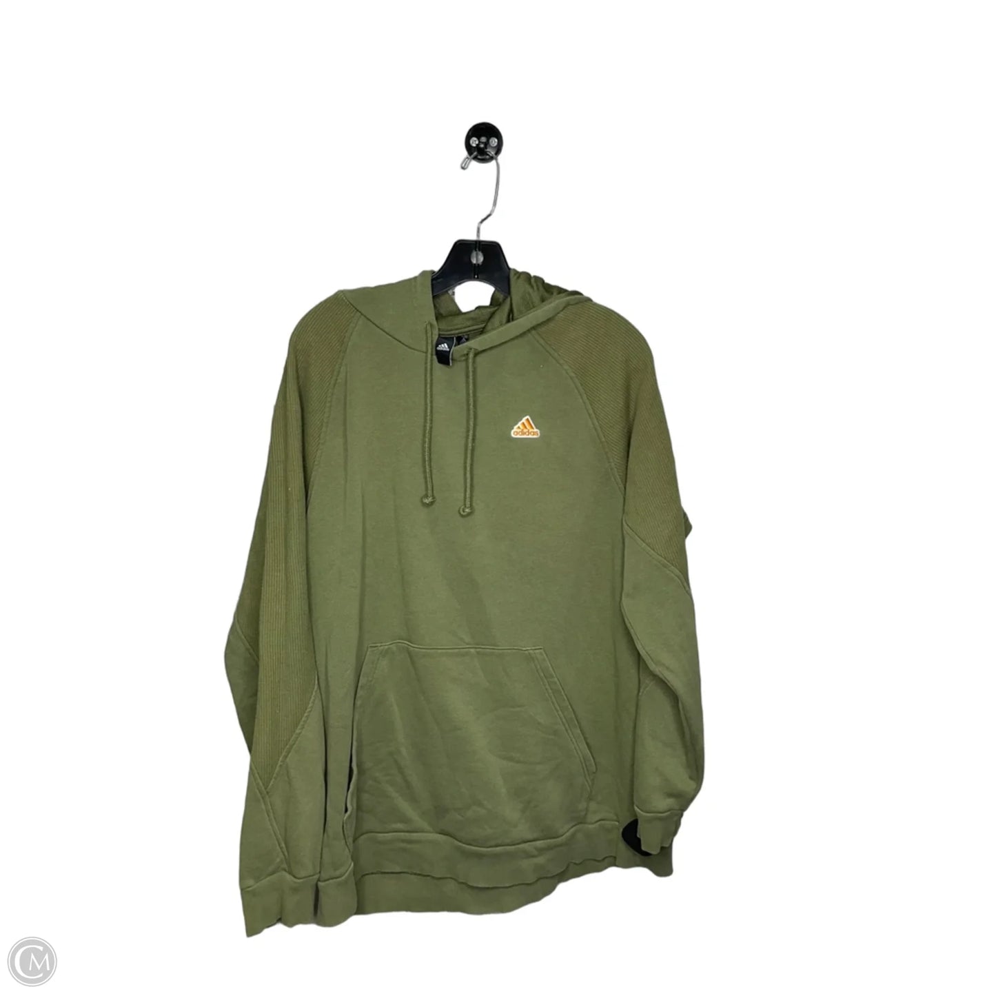 Sweatshirt Hoodie By Adidas In Green, Size: L