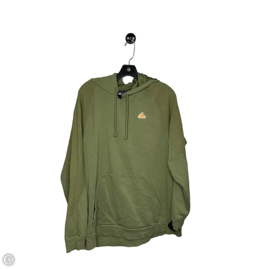 Sweatshirt Hoodie By Adidas In Green, Size: L