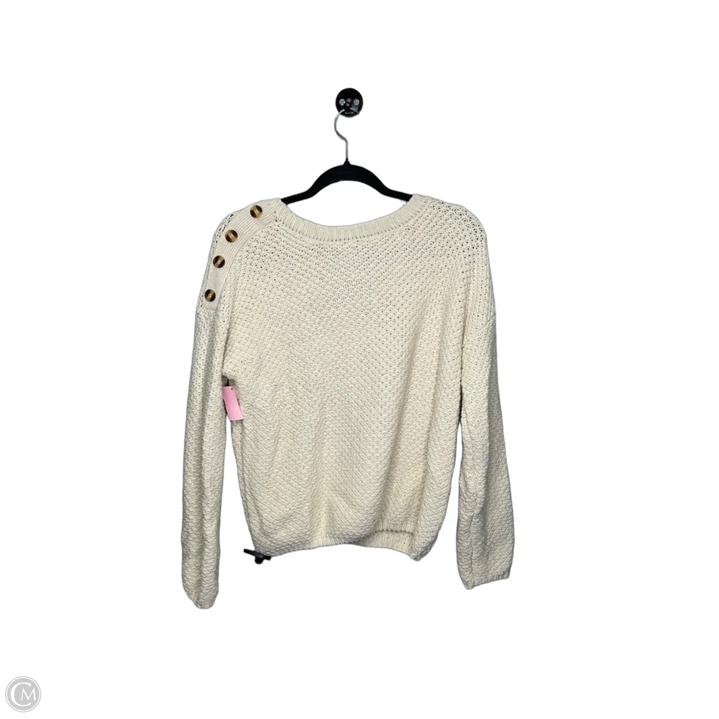Sweater By Moon And Madison In Cream, Size: L