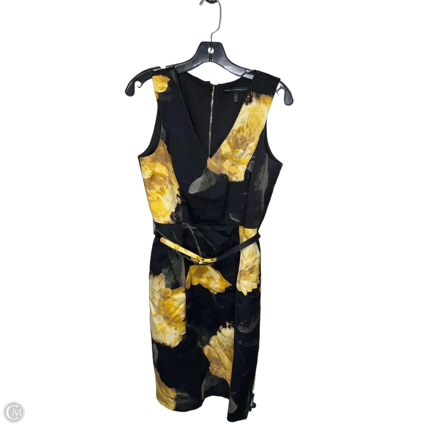Dress Casual Short By White House Black Market In Black & Yellow, Size: 6
