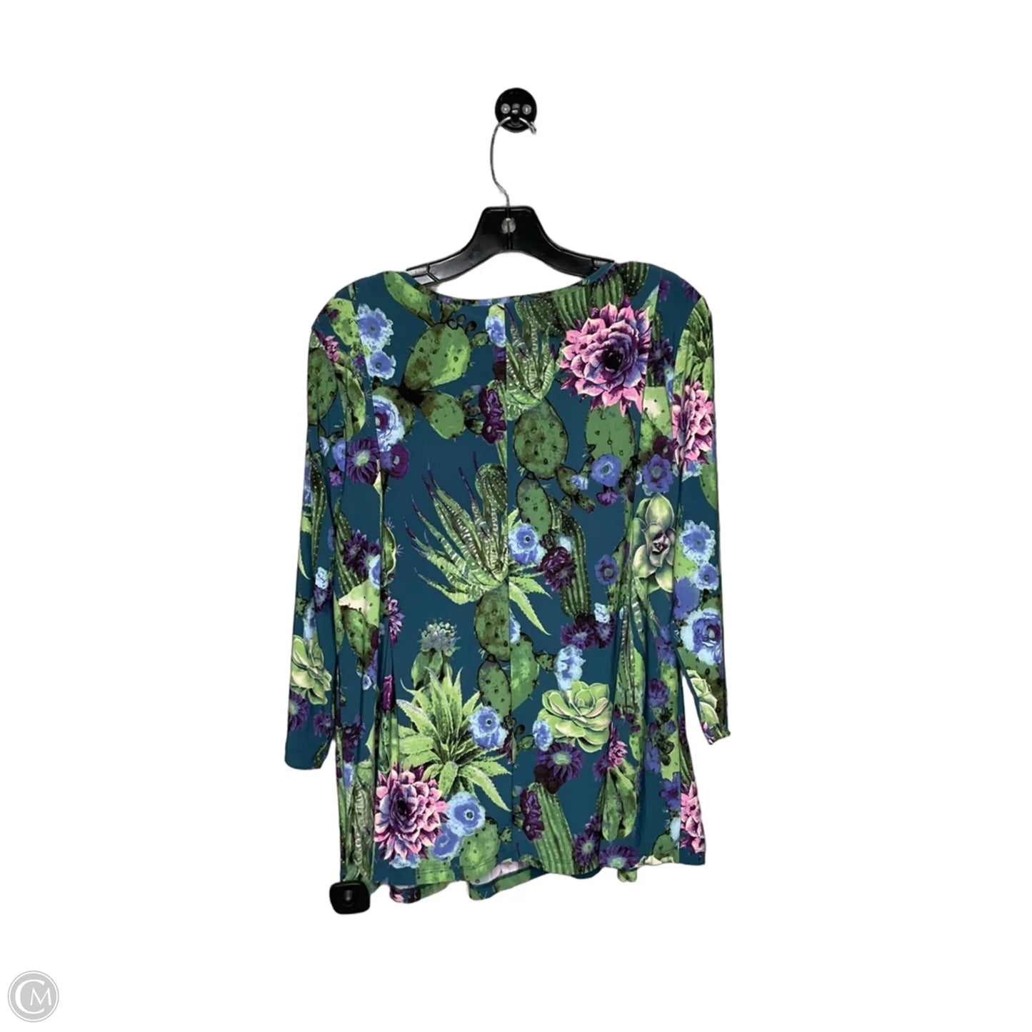 Top 3/4 Sleeve By Clothes Mentor In Floral Print, Size: M