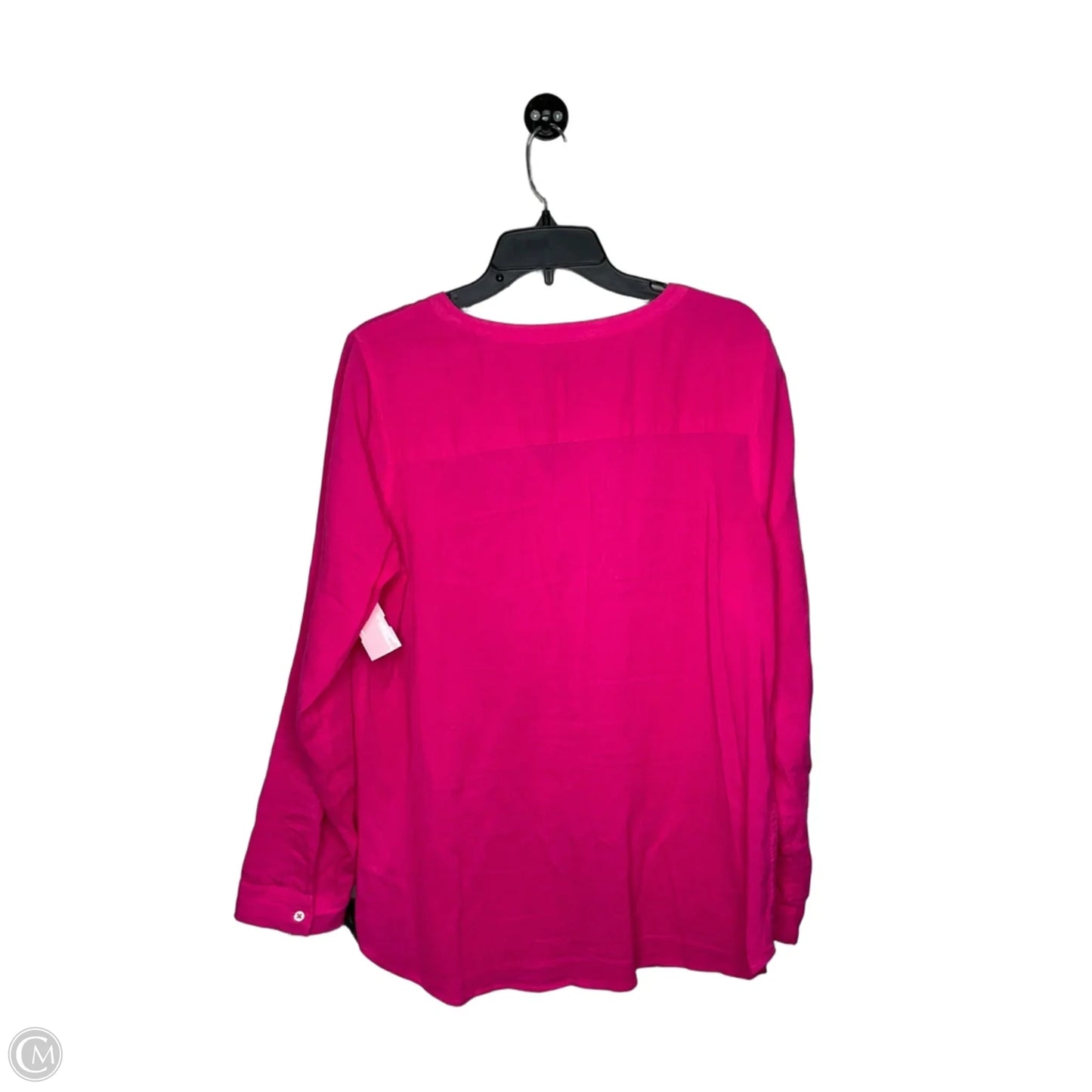Top Long Sleeve By Talbots In Pink, Size: L