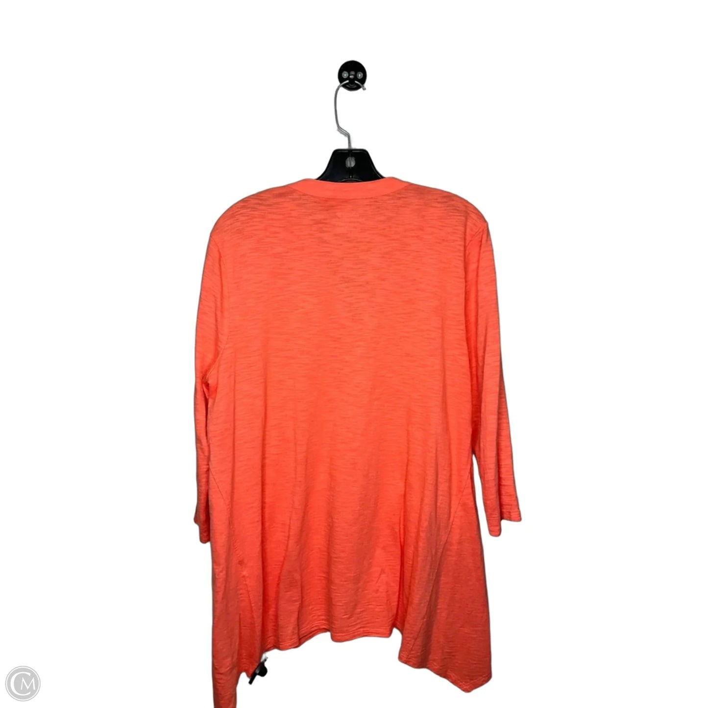 Top 3/4 Sleeve By Chicos In Orange, Size: L