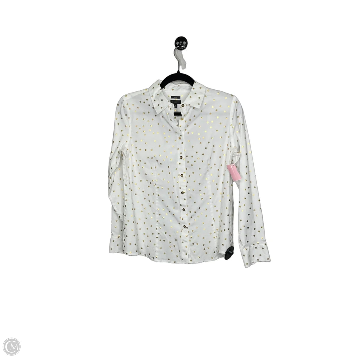 Top Long Sleeve By Talbots In Gold & White, Size: 6