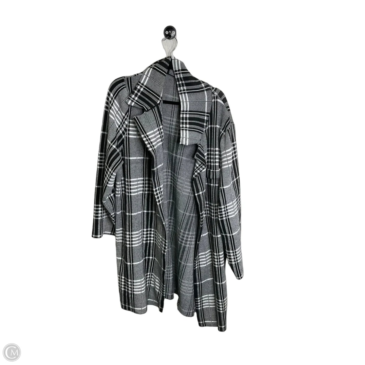 Cardigan By Clothes Mentor In Black & White, Size: 3x