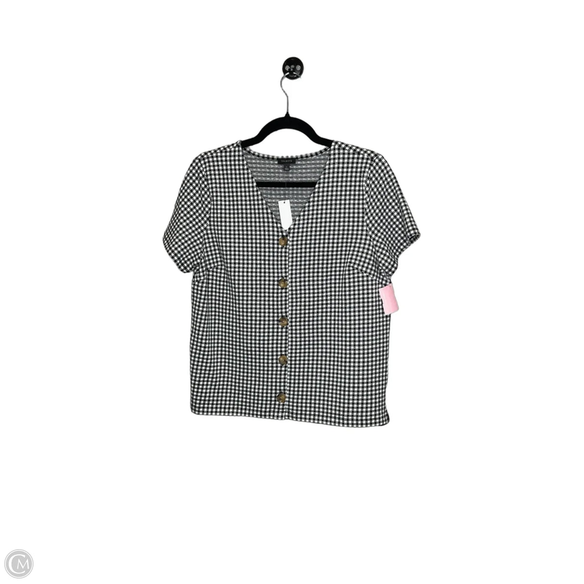 Top Short Sleeve By Talbots In Black & White, Size: S