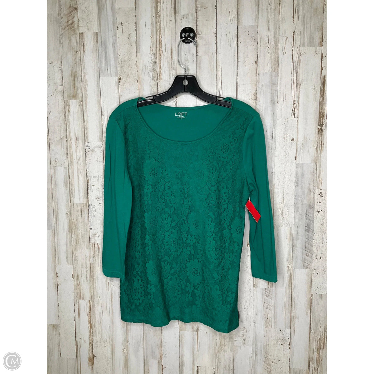 Top 3/4 Sleeve By Loft In Green, Size: M