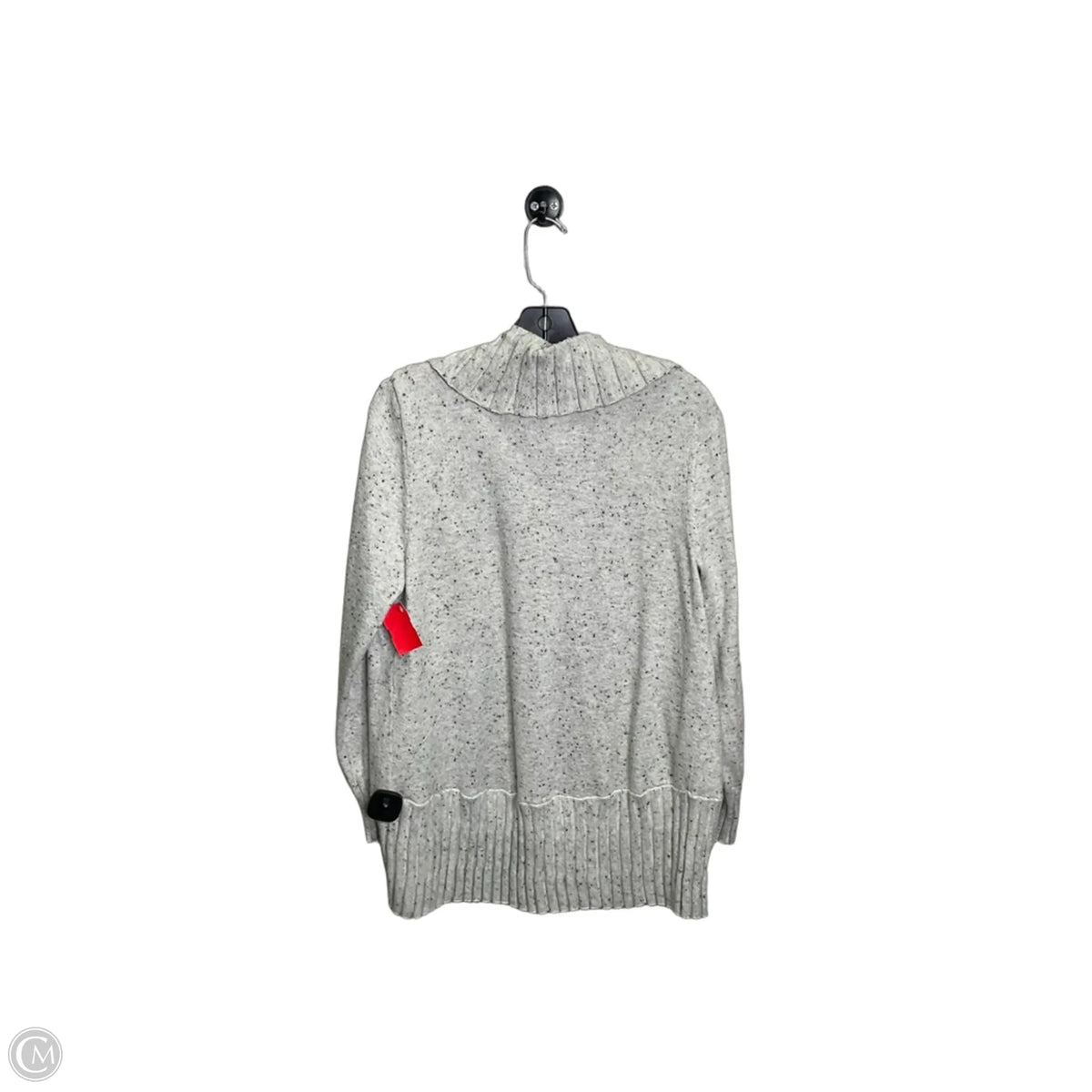 Sweater Cardigan By Talbots In Grey, Size: L