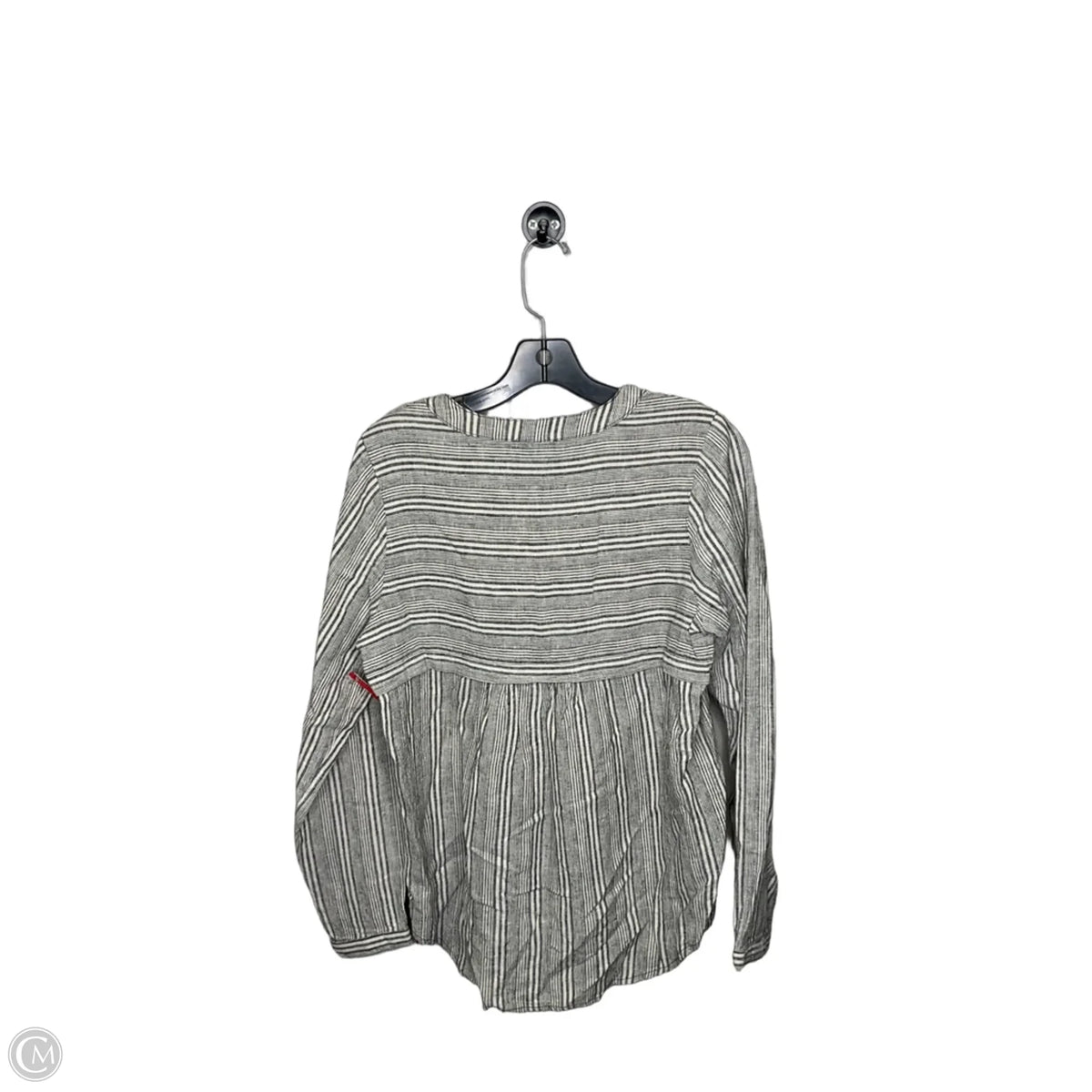 Top Long Sleeve By Bleu In Striped Pattern, Size: M