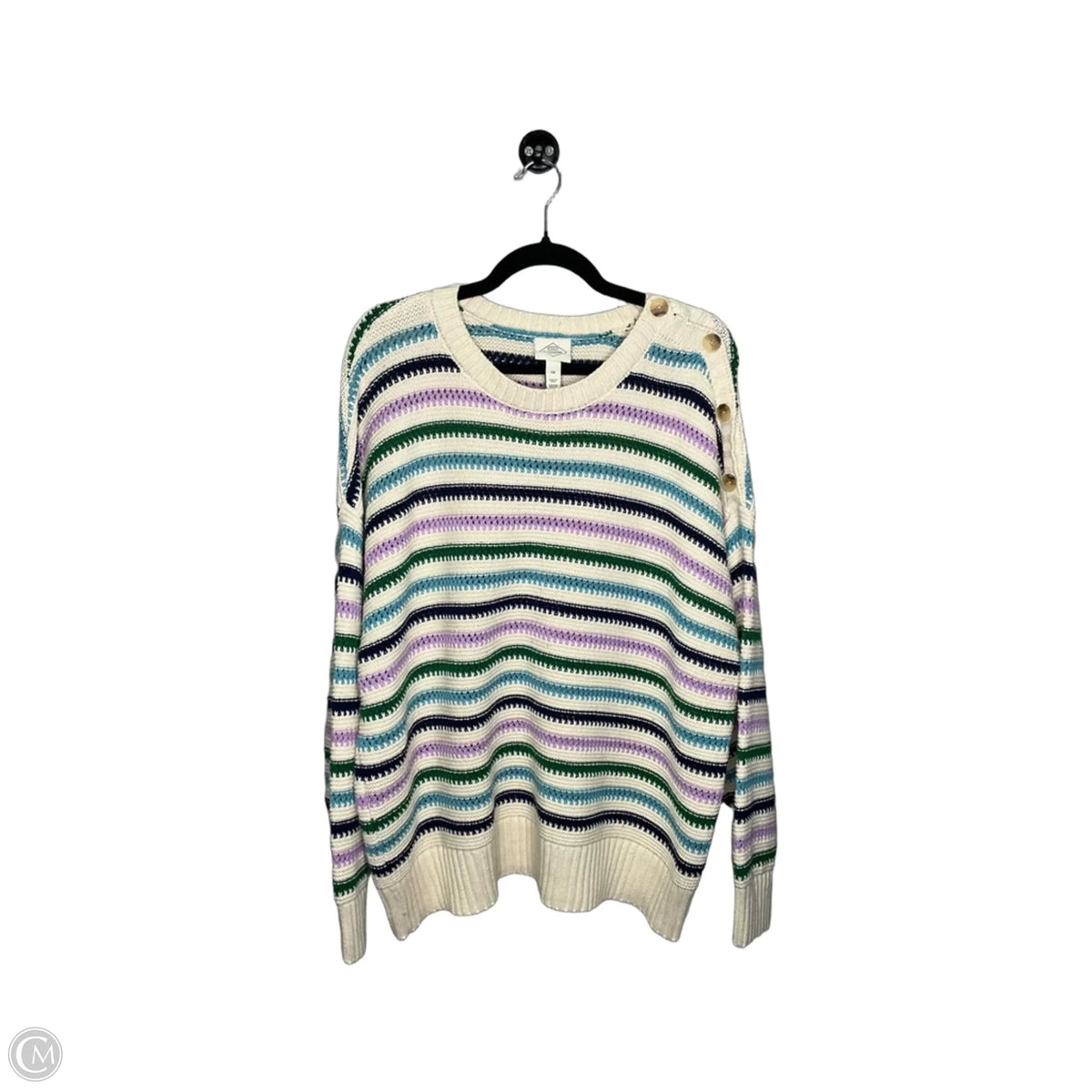 Sweater By St Johns Bay In Striped Pattern, Size: 1x
