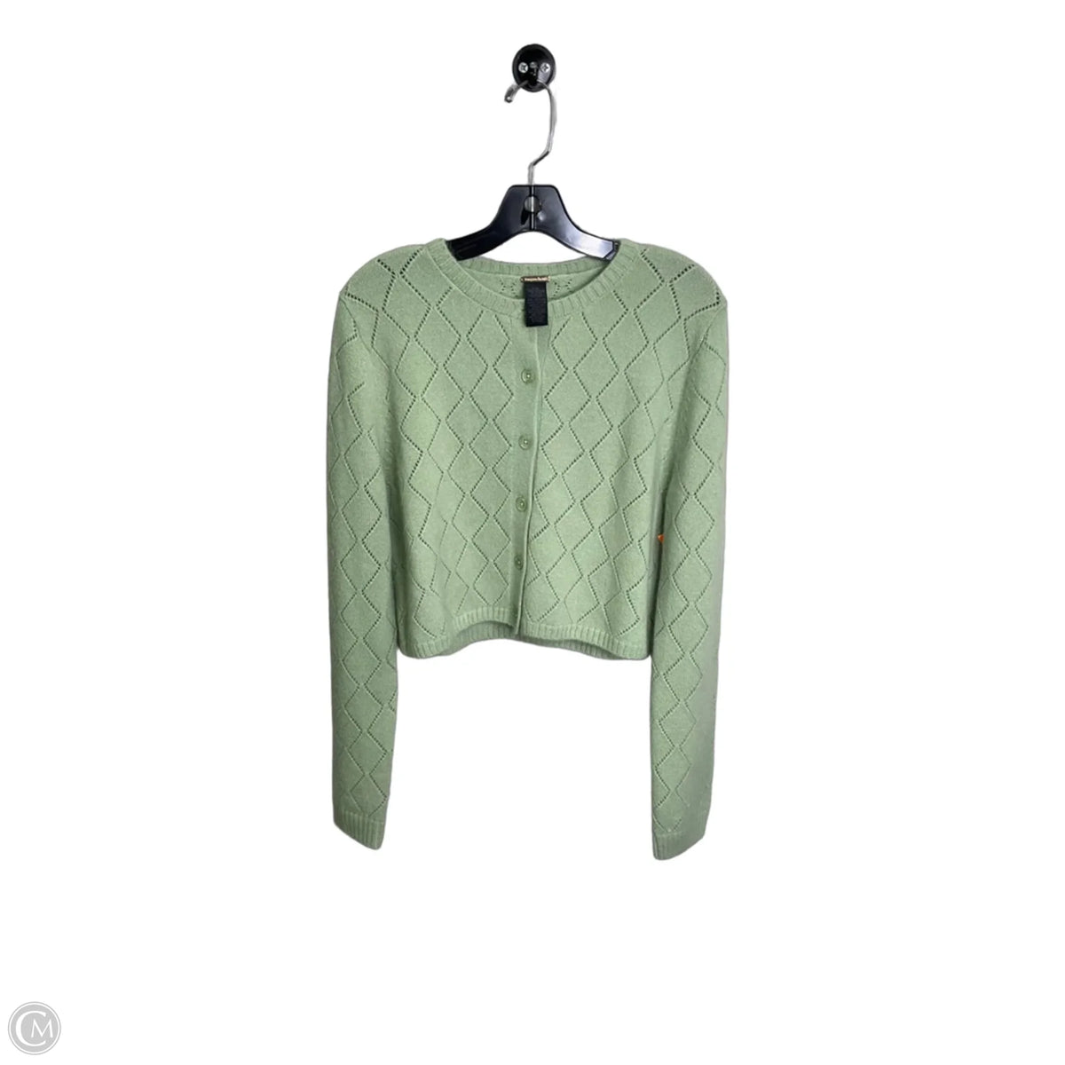 Sweater Cardigan Cashmere By Magaschoni In Green, Size: L