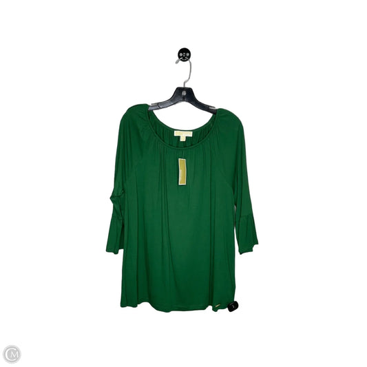 Top 3/4 Sleeve By Michael By Michael Kors In Green, Size: Xl