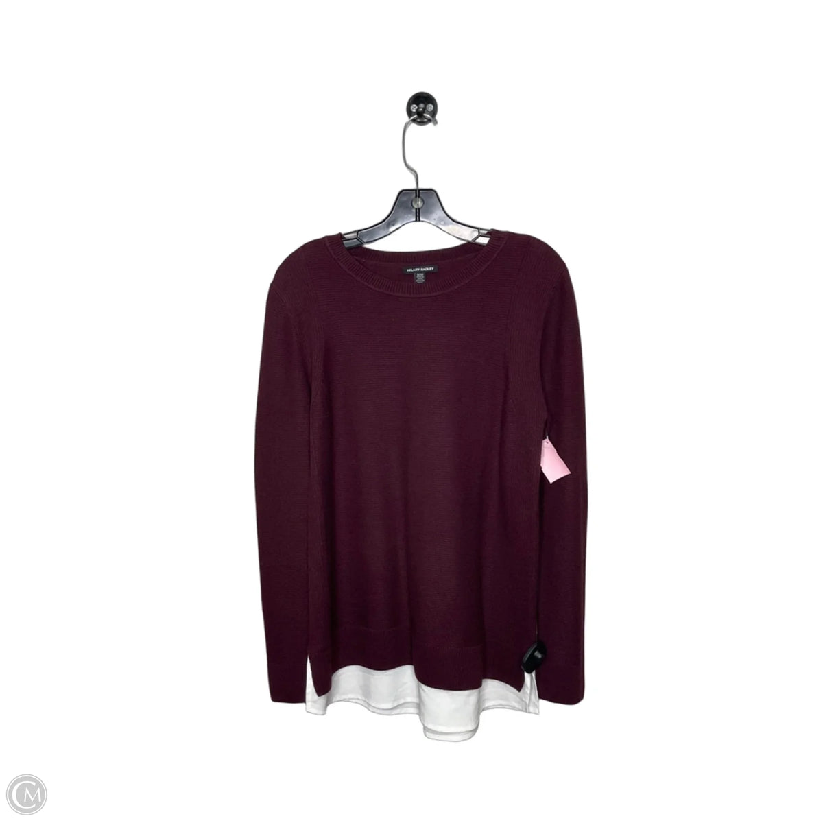 Top Long Sleeve By Hilary Radley In Maroon, Size: M