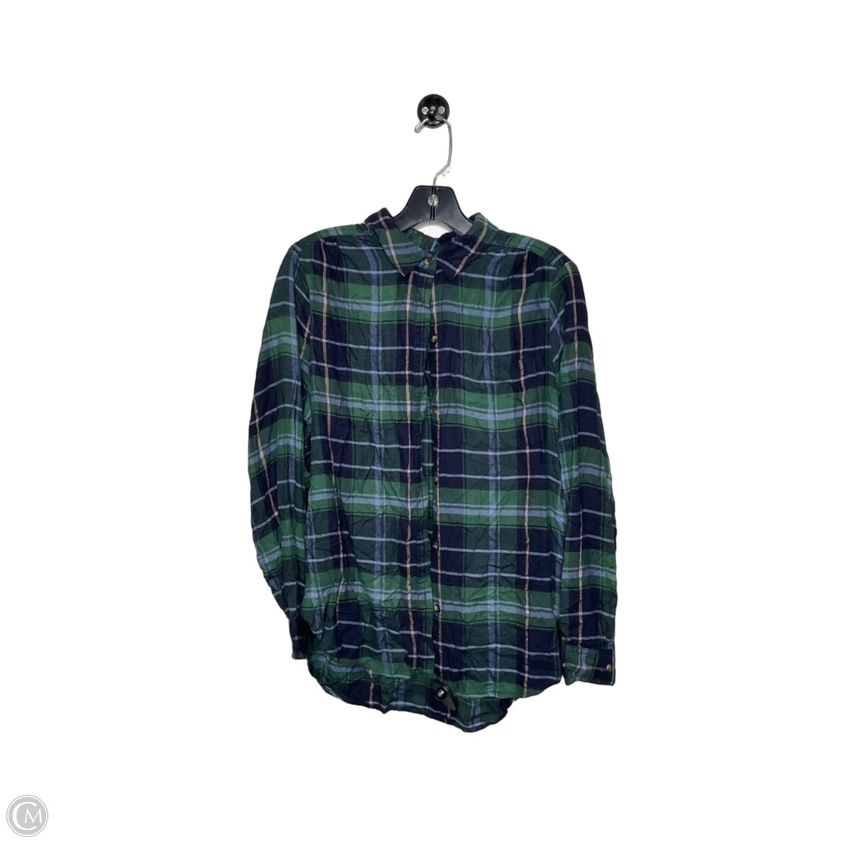 Top Long Sleeve By Casa Cabana In Blue & Green, Size: L