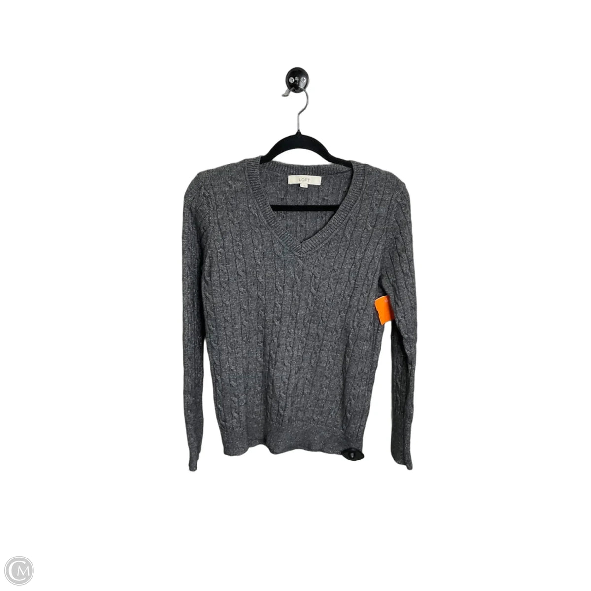 Sweater By Loft In Grey, Size: L