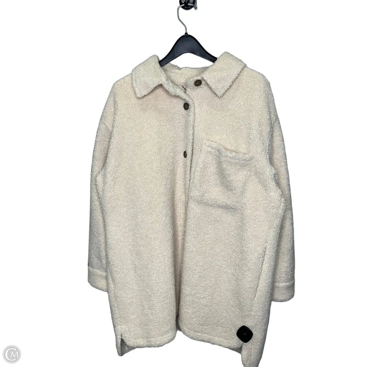 Coat Faux Fur & Sherpa By Lucky Brand In Cream, Size: Xl