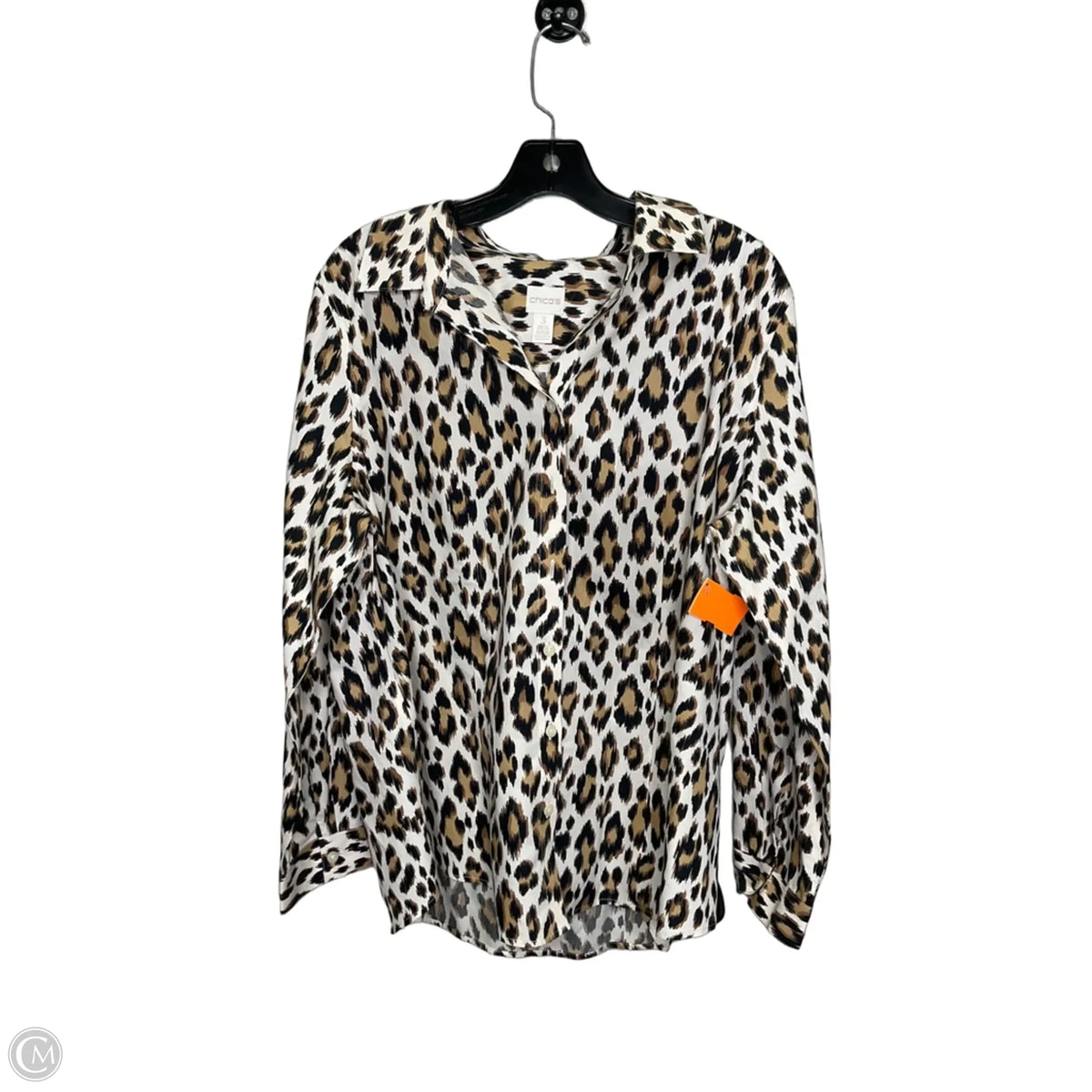 Top Long Sleeve By Chicos In Animal Print, Size: Xl
