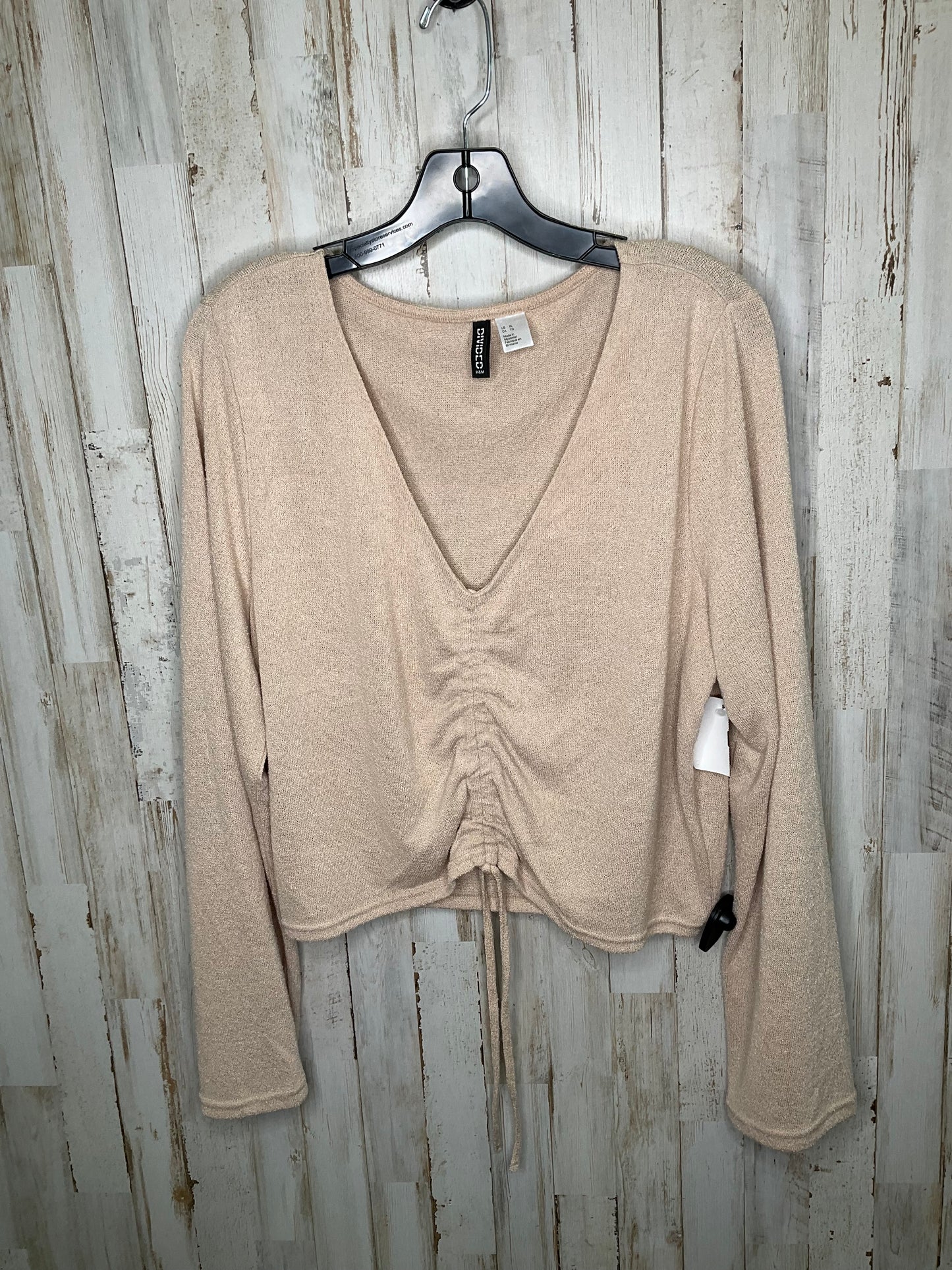 Beige Top Long Sleeve Divided, Size Xl