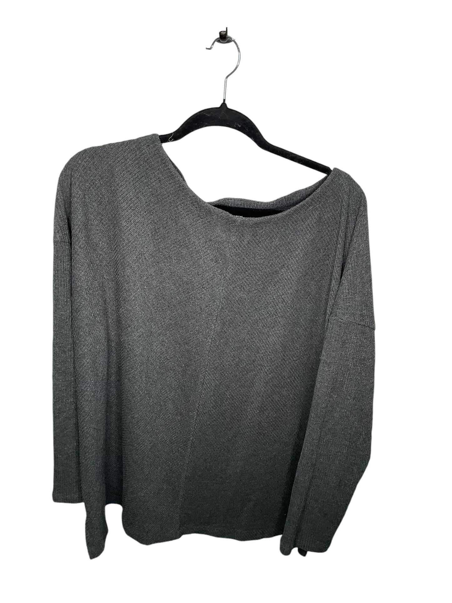 Top Long Sleeve By Ava & Viv In Grey, Size: 2x