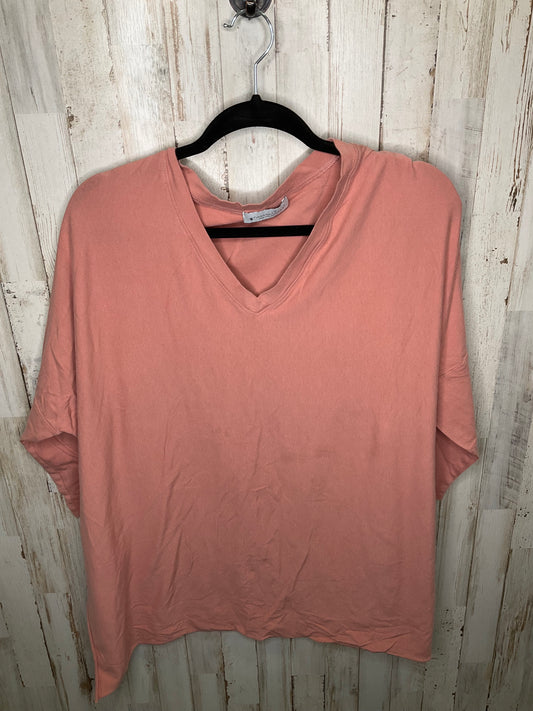 Mauve Top Short Sleeve Clothes Mentor, Size L