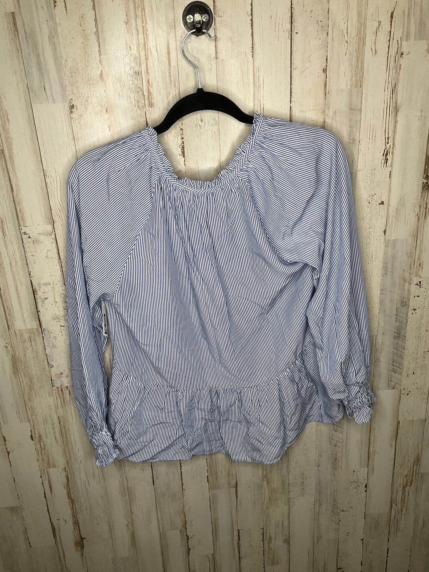 Blue Top Long Sleeve Loft, Size Xs