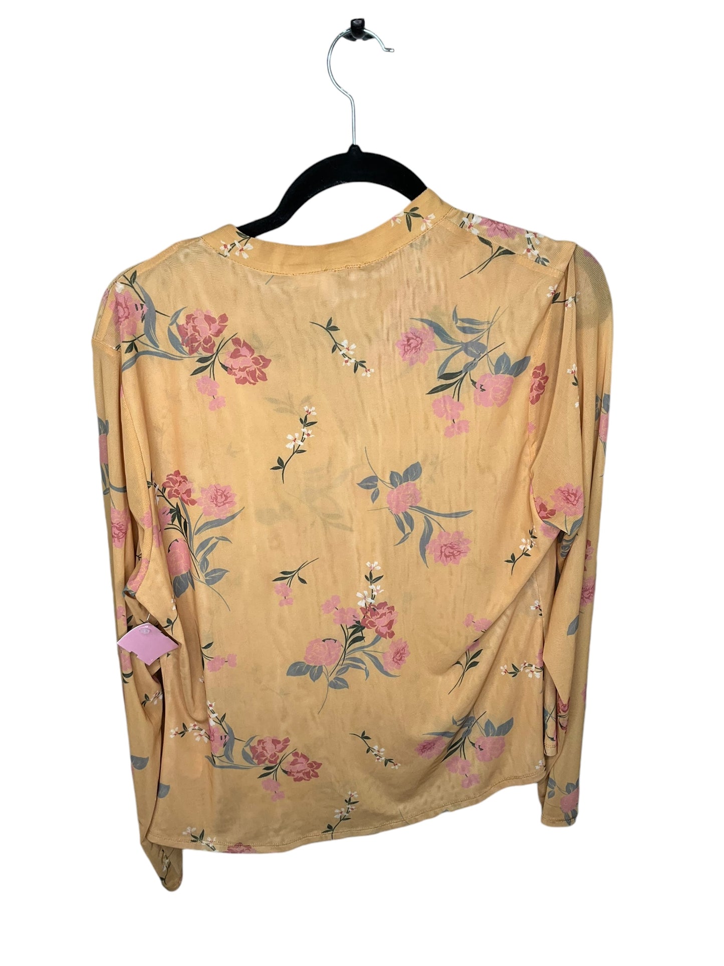 Top Long Sleeve By Dr2 In Yellow, Size: 1x