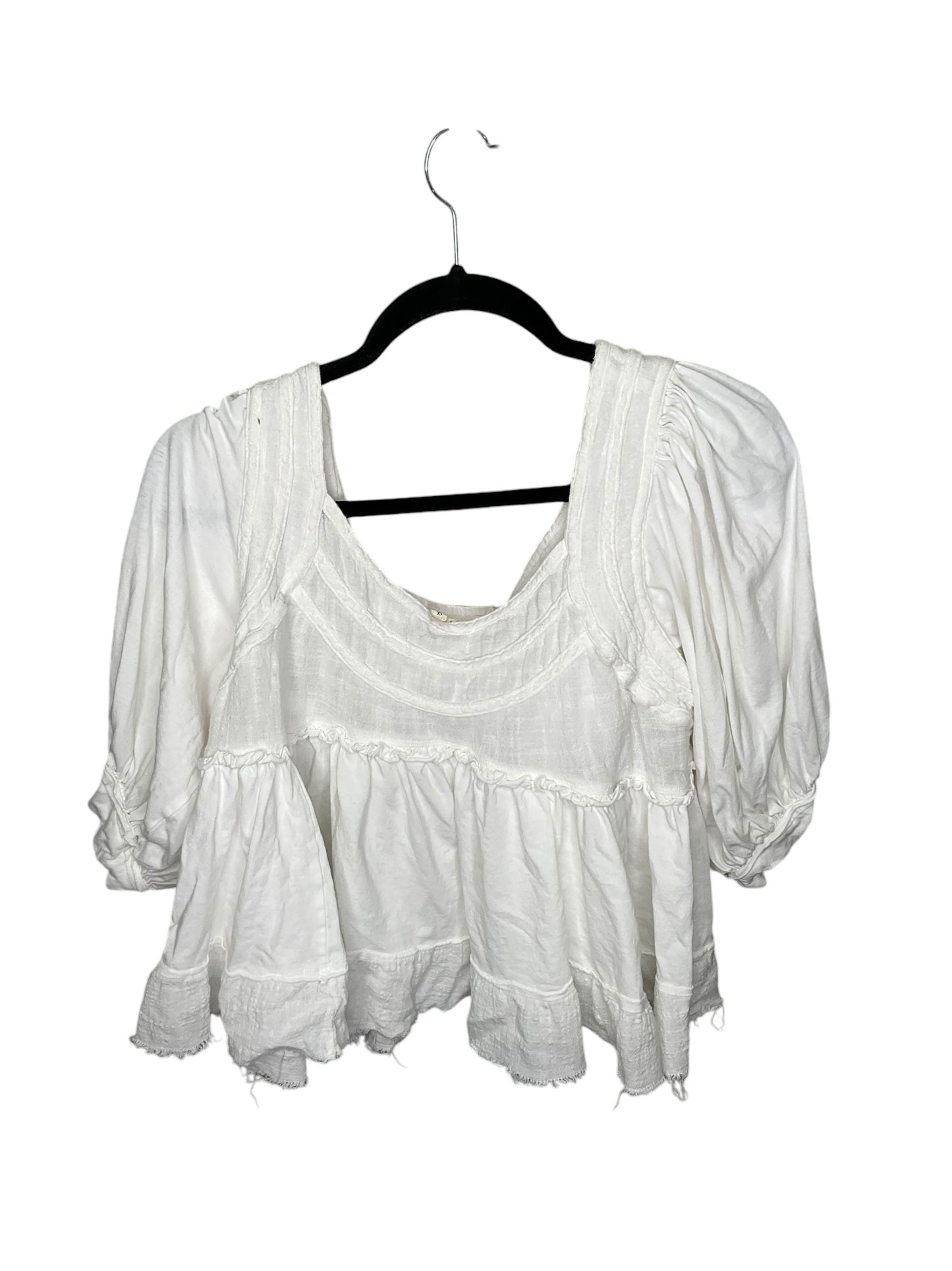 Top Short Sleeve By Clothes Mentor In White, Size: 1x