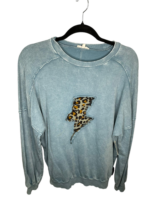 Sweatshirt Crewneck By Easel In Blue, Size: S