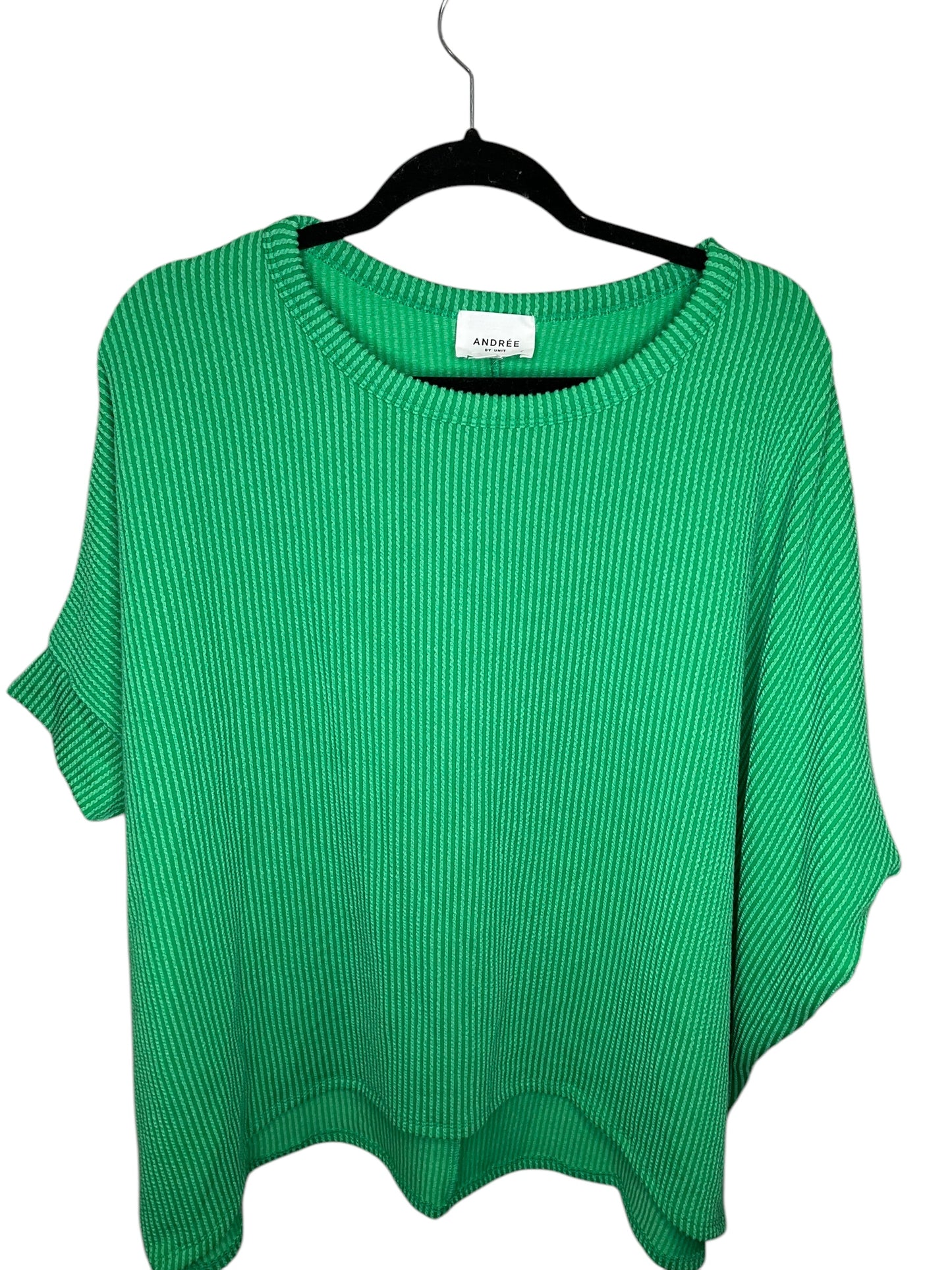 Top Short Sleeve By Andree By Unit In Green, Size: S