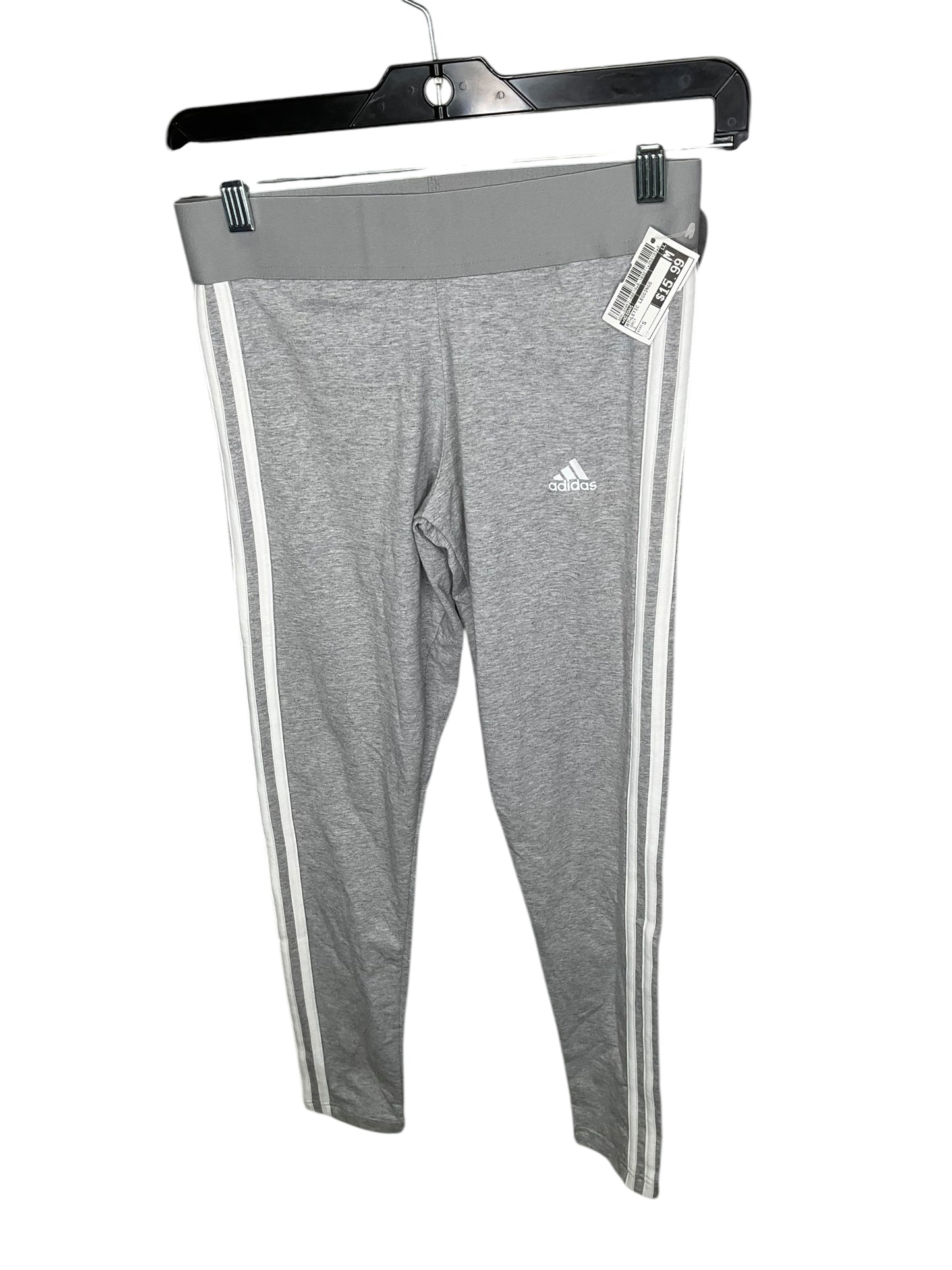 Athletic Leggings By Adidas In Grey, Size: S